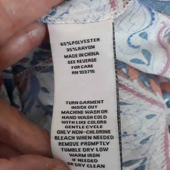 Nanette by Nanette Lepore Paisley Flutter Sleeve Blouse - Picture 8 of 8